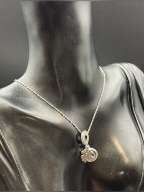 Pandora Sterling Silver Clover Pendant Necklace - Silver